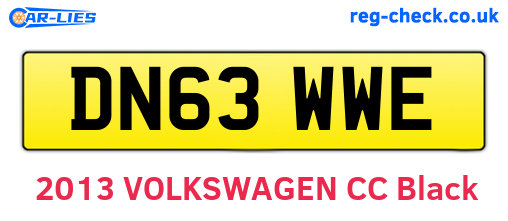 DN63WWE are the vehicle registration plates.