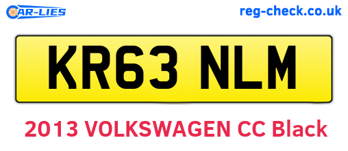 KR63NLM are the vehicle registration plates.