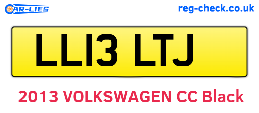 LL13LTJ are the vehicle registration plates.