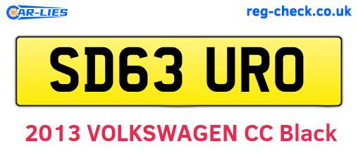 SD63URO are the vehicle registration plates.