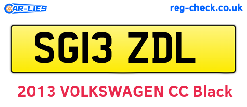SG13ZDL are the vehicle registration plates.