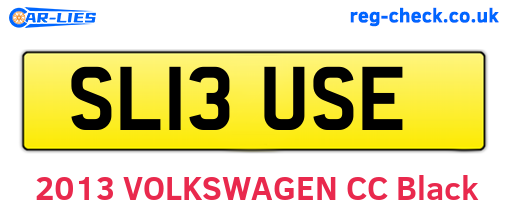 SL13USE are the vehicle registration plates.