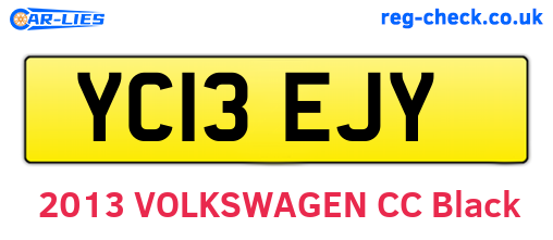 YC13EJY are the vehicle registration plates.