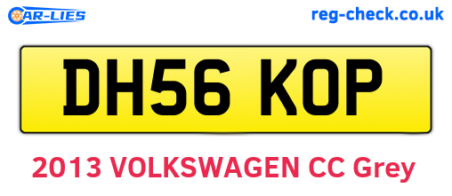 DH56KOP are the vehicle registration plates.