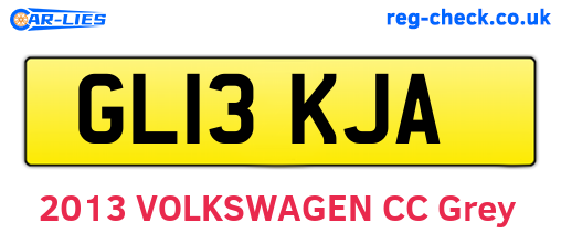 GL13KJA are the vehicle registration plates.