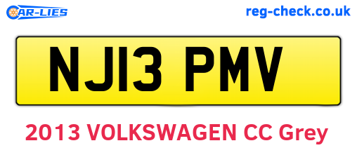 NJ13PMV are the vehicle registration plates.