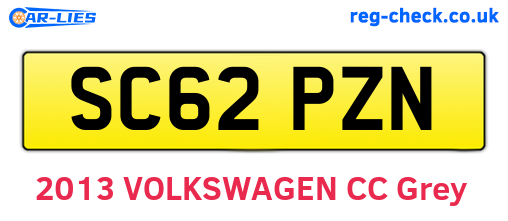 SC62PZN are the vehicle registration plates.