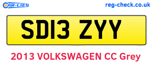 SD13ZYY are the vehicle registration plates.