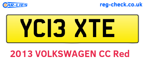 YC13XTE are the vehicle registration plates.