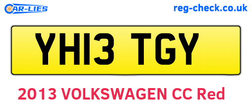 YH13TGY are the vehicle registration plates.