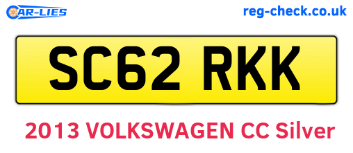 SC62RKK are the vehicle registration plates.