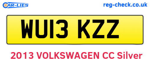 WU13KZZ are the vehicle registration plates.