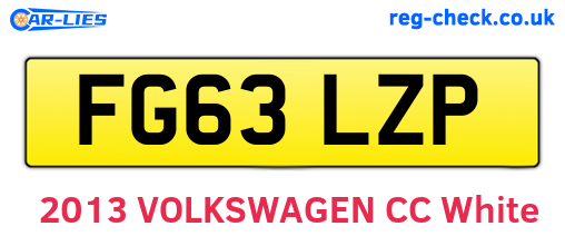 FG63LZP are the vehicle registration plates.