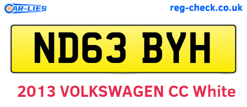 ND63BYH are the vehicle registration plates.