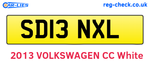 SD13NXL are the vehicle registration plates.