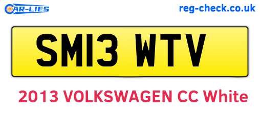 SM13WTV are the vehicle registration plates.