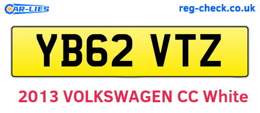 YB62VTZ are the vehicle registration plates.