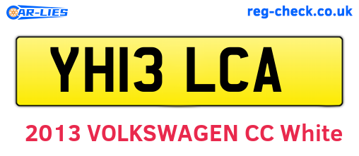 YH13LCA are the vehicle registration plates.
