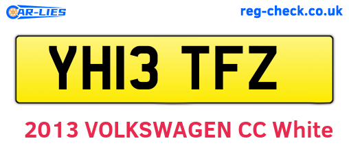 YH13TFZ are the vehicle registration plates.
