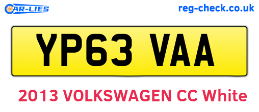 YP63VAA are the vehicle registration plates.