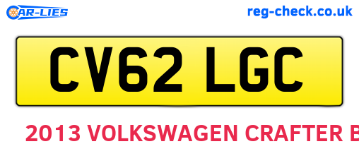 CV62LGC are the vehicle registration plates.