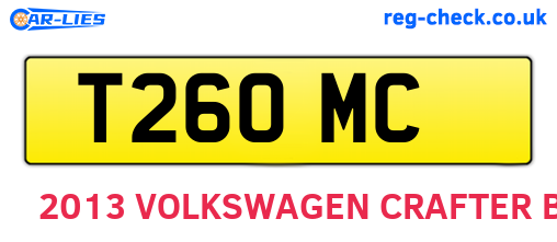 T26OMC are the vehicle registration plates.