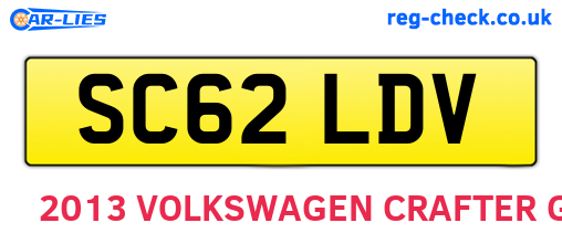 SC62LDV are the vehicle registration plates.