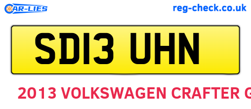 SD13UHN are the vehicle registration plates.