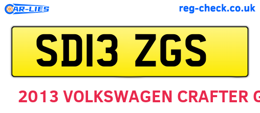 SD13ZGS are the vehicle registration plates.