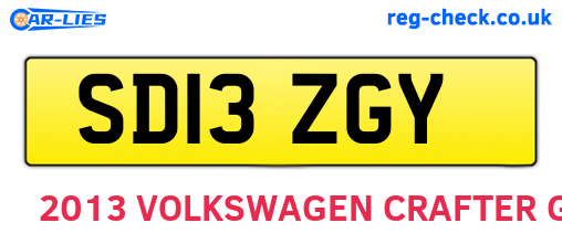 SD13ZGY are the vehicle registration plates.