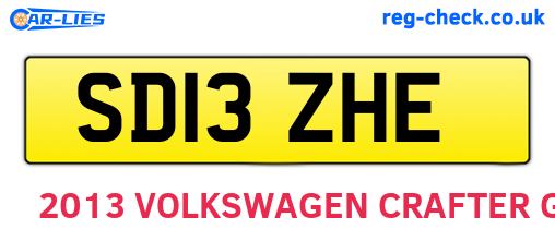 SD13ZHE are the vehicle registration plates.