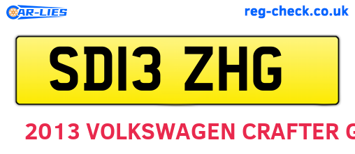 SD13ZHG are the vehicle registration plates.