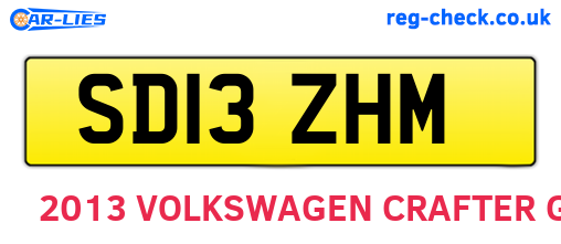 SD13ZHM are the vehicle registration plates.