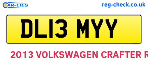 DL13MYY are the vehicle registration plates.