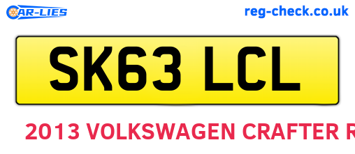 SK63LCL are the vehicle registration plates.