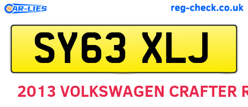 SY63XLJ are the vehicle registration plates.