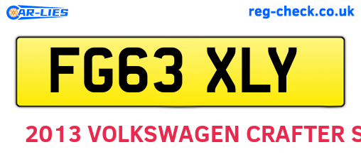 FG63XLY are the vehicle registration plates.
