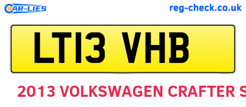 LT13VHB are the vehicle registration plates.