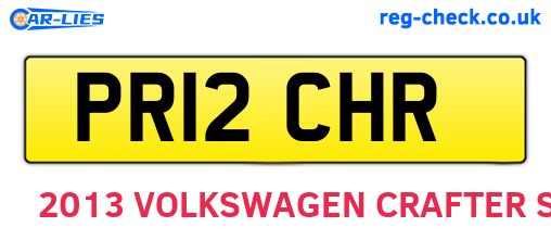 PR12CHR are the vehicle registration plates.