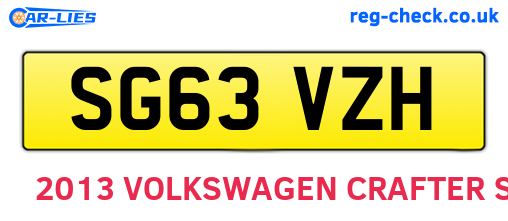 SG63VZH are the vehicle registration plates.