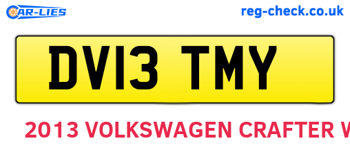 DV13TMY are the vehicle registration plates.