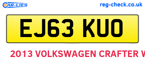EJ63KUO are the vehicle registration plates.