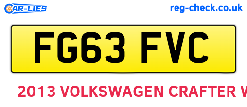 FG63FVC are the vehicle registration plates.