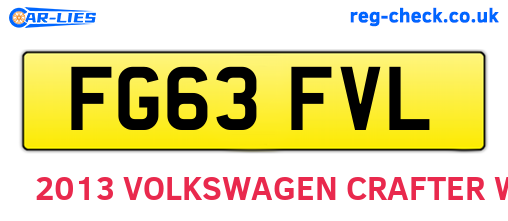 FG63FVL are the vehicle registration plates.