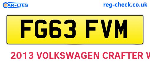 FG63FVM are the vehicle registration plates.