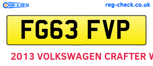 FG63FVP are the vehicle registration plates.