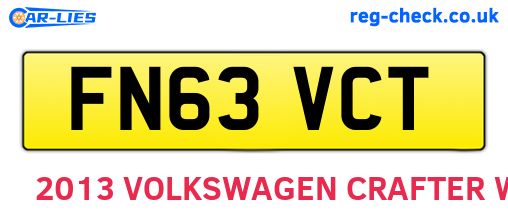 FN63VCT are the vehicle registration plates.