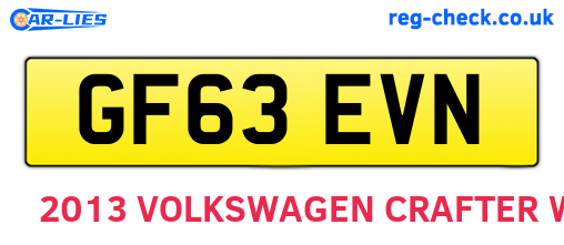GF63EVN are the vehicle registration plates.