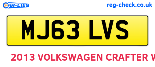 MJ63LVS are the vehicle registration plates.