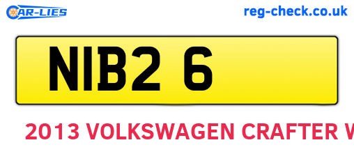 NIB26 are the vehicle registration plates.